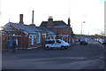 Harlington station building and car park