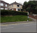 Shelterless bus stop, Bassaleg Road, Newport