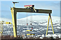 J3575 : "Samson" (lifting) and snow, Belfast (February 2018) by Albert Bridge