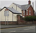 Bilingual direction sign alongside The Highway, Hawarden