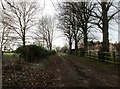 SK9335 : Farm track near Harrowby Hall by Jonathan Thacker