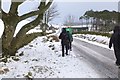 NT2242 : Icy road at Upper Kidston by Jim Barton