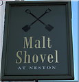 Malt Shovel at Neston name sign