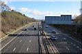 ST4387 : East along the M4 motorway near Knollbury, Monmouthshire by Jaggery