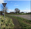 Give Way at the eastern end of Grange Road, Undy