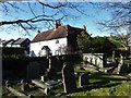 Looking from Cheam Churchyard over to The Old Farmhouse