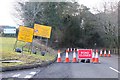 Road closed, Lowood Bridge near Melrose