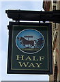 Sign for the Half Way public house, Hull