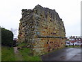 TQ5946 : Remains of wall at Tonbridge Castle by PAUL FARMER