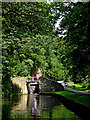 Canal approaching Caldwall Lock, Kidderminster, Worcestershire