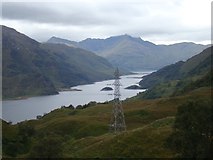 NG9308 : Pylon over Loch Hourn by Ibn Musa