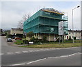 Scaffolding on Newgale House, Southville, Cwmbran