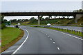 SH4474 : Waen-hir Bridge over the North Wales Expressway by David Dixon