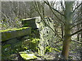 The end of a retaining wall at Bailey Hall Bank, Halifax