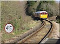 Island Line train approaches Shanklin Station