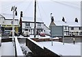 Audley shops in the snow