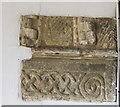 SK9214 : Fragments of ancient stonework, Greetham church by J.Hannan