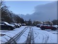 SJ8644 : Hospital car park in the snow by Jonathan Hutchins