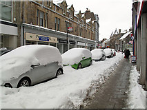 NT4936 : Snowed-in cars at Channel Street, Galashiels by Walter Baxter