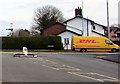 Yellow DHL van, Vounog Hill, Penyffordd, Flintshire