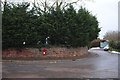 Wall with post box