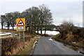 Country road crossing the Braes of the Carse