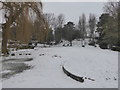 TQ4577 : A frozen Rockliffe Gardens by Marathon