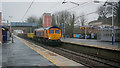 Class 66 passing through Alnmouth Station