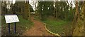 Cemetery entrance to Belvedere and Newlands, Wood. Devizes, Wiltshire