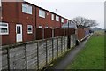 Houses backing on the playing fields