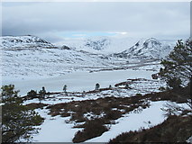 NH2322 : View south-west from Meall Dubh over Loch nan Sean-each towards Creag Dubh above Cougie in Guisachan Forest by ian shiell