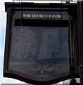 The Church House name sign, Stow Hill, Newport