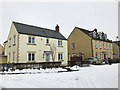 Houses at the junction of Tamarisk Crescent and Cedar Road, Shilton Park, Carterton, Oxon