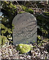 Listed milestone near Gardden-fach