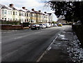 Snow remnants, Risca Road, Newport