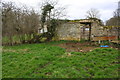 Stone wall with doorway on Medley Manor Farm