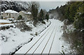 Railway lines in the snow, Torre