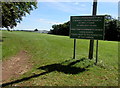 Bilingual notice for horse riders on Dinas Powys Common