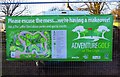 Temporary information board, The Leys, Witney, Oxon