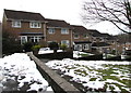 Row of houses below Caerwent Road, Croesyceiliog, Cwmbran