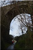 SX8957 : South West Coast Path under railway viaduct by N Chadwick