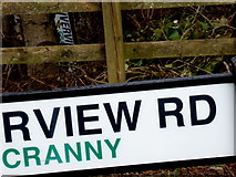 H4772 : Discarded road sign behind a fence for Riverview Road by Kenneth  Allen