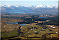 Cochno Loch, Loch Lomond and Ben Lomond from the air