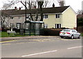 Bus shelter, BT phonebox and bench, Henllys Way, Cwmbran