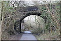 ST1494 : Road bridge over cycle route by M J Roscoe
