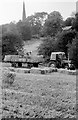 Loading straw bales, Bridge End Farm, Davenham