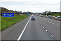 Southbound A74(M) near Stevens Croft Power Station