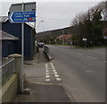 Coastal Path direction sign alongside Pwll Road, Pwll