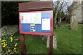 TQ3508 : St Laurence's Church Notice Board by Geographer