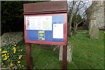 TQ3508 : St Laurence's Church Notice Board by Geographer